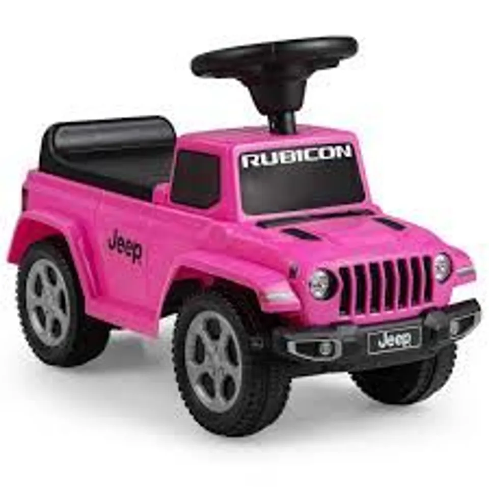 BOXED COSTWAY PINK TODDLER LICENSED JEEP RIDE ON PUSH CAR