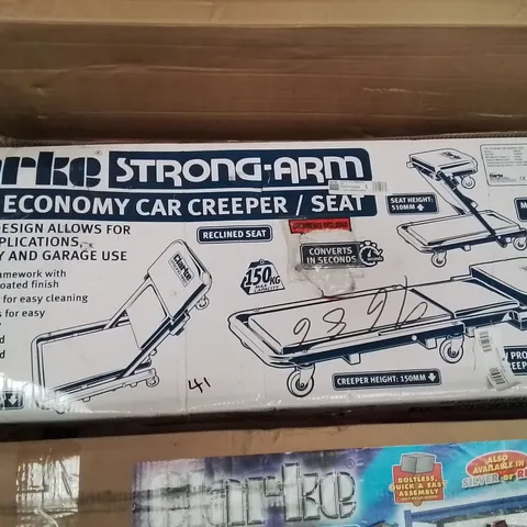 BOXED CLARKE STRONG-ARM 3 IN 1 ECONOMY CAR CREEPER/SEAT