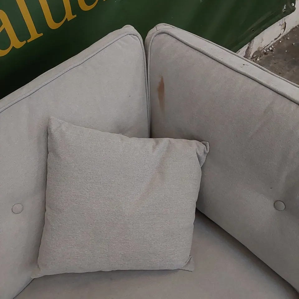 DESIGNER 3-PIECE CORNER SOFA UPHOLSTERED IN FABRIC WITH CUSHIONS 