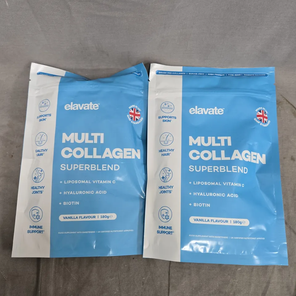 2 X ELAVATE MULTI COLLAGEN SUPERBLENDS - VANILLA