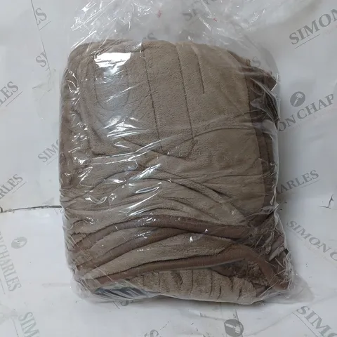 COZEE HOME HEATED BLANKET IN DARK TAUPE