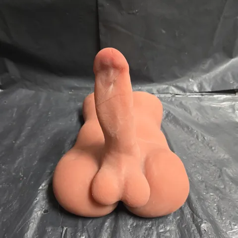 FLESH-COLORED POSEABLE SILICONE DILDO WITH TORSO BASE