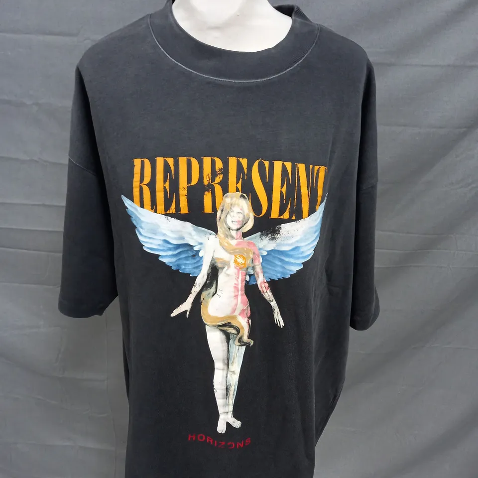 REPRESENT REBORN T-SHIRT AGED BLACK - XL