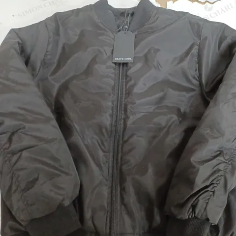 BRAVE SOUL BLACK PADDED JACKET - SIZE 12