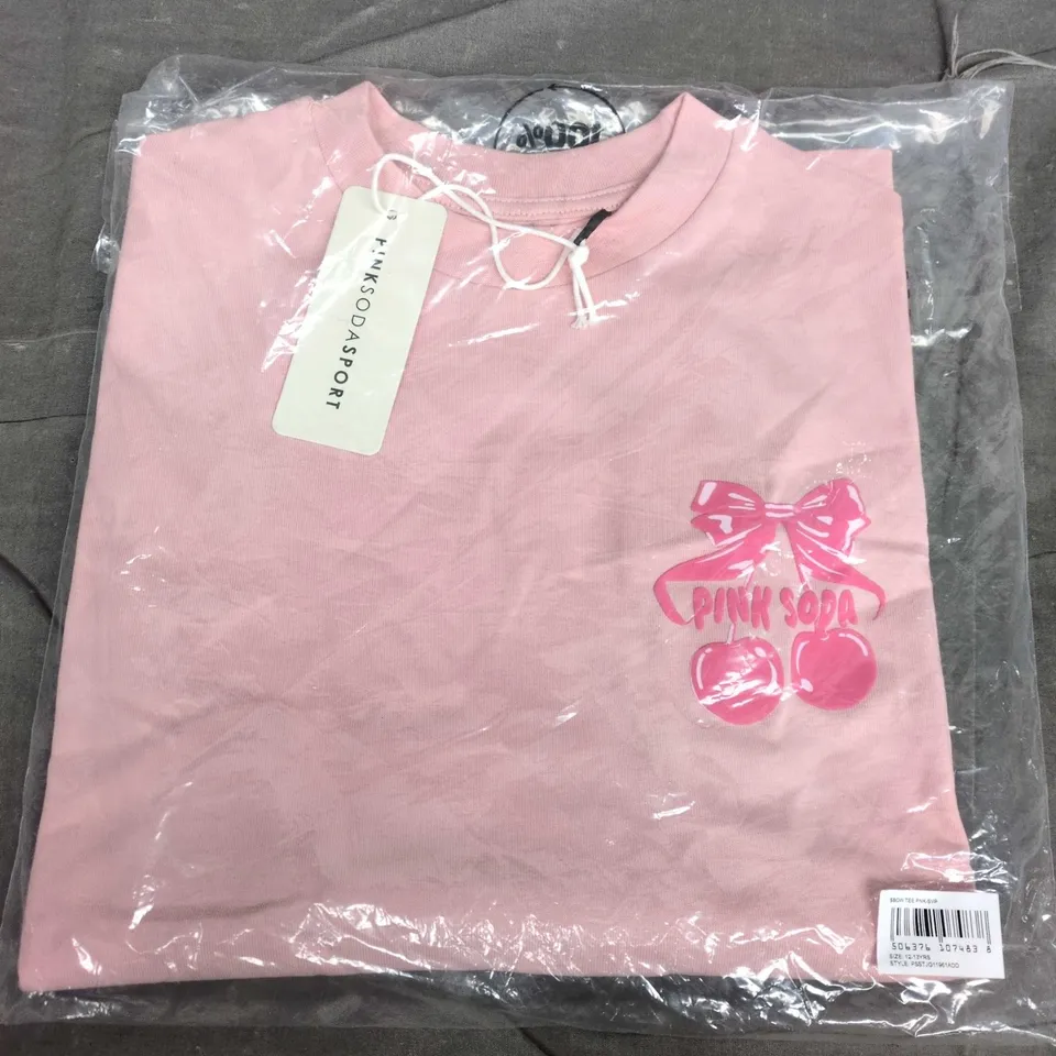 BAGGED PINKSODASPORT BOW TEE IN PINK - 12-13YRS