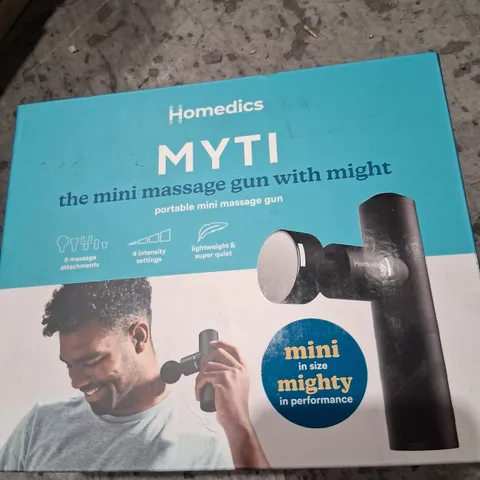 BOXED HONEDICS MYTI PORTABLE MINI MASSAGE GUN