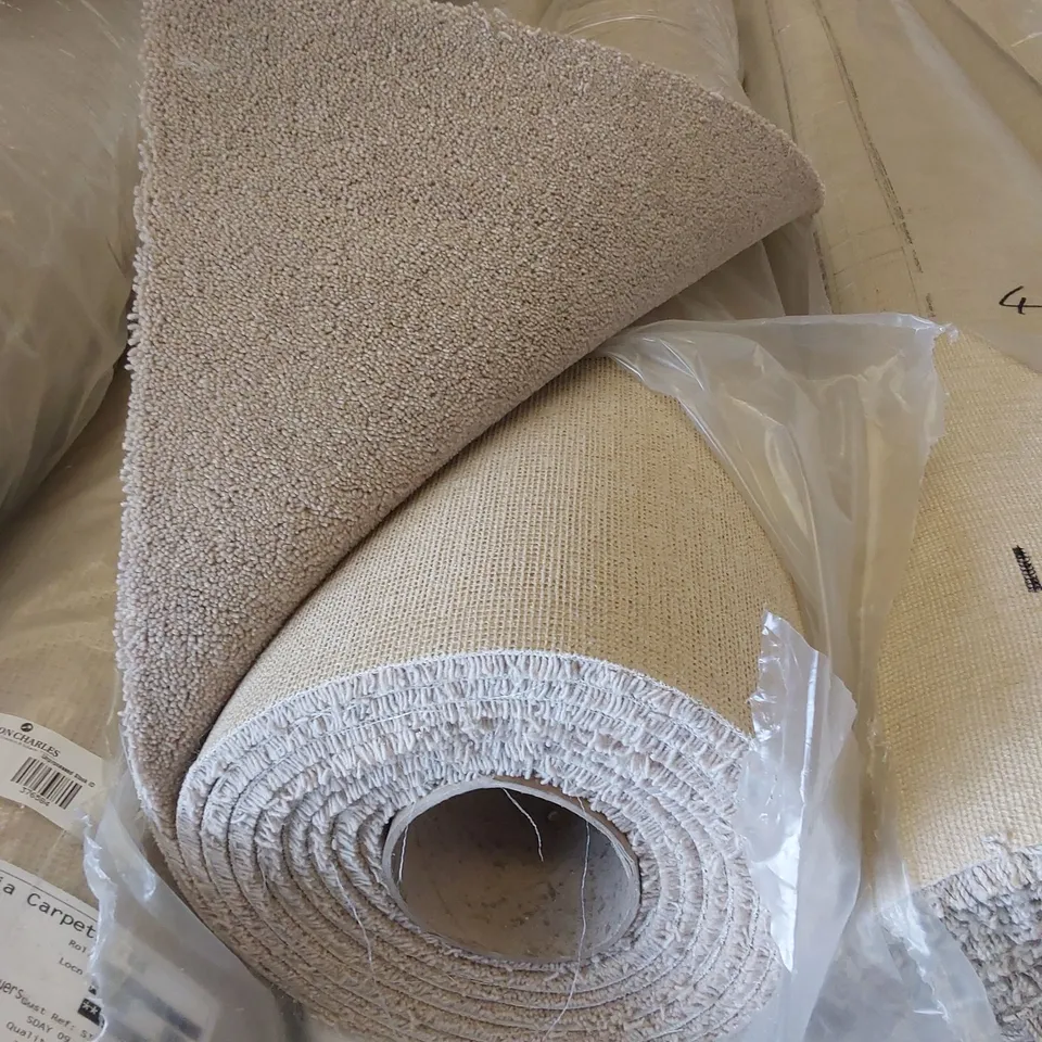ROLL OF QUALITY TUDOR TWIST REGAL CALICO CARPET // SIZE: APPROXIMATELY 4 X 5.2m