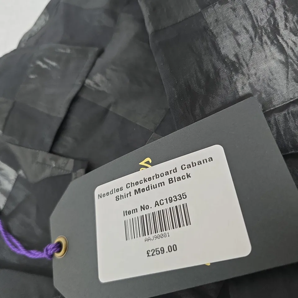 NEEDLES CHECKBOARD CABANA SHIRT – MEDIUM, BLACK