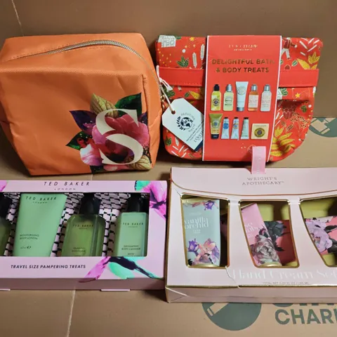 LOT OF 5 ASSORTED COSMETIC BOX SETS TO INCLUDE TED BAKER, LOCCITANE AND BAYLISS & HARDING
