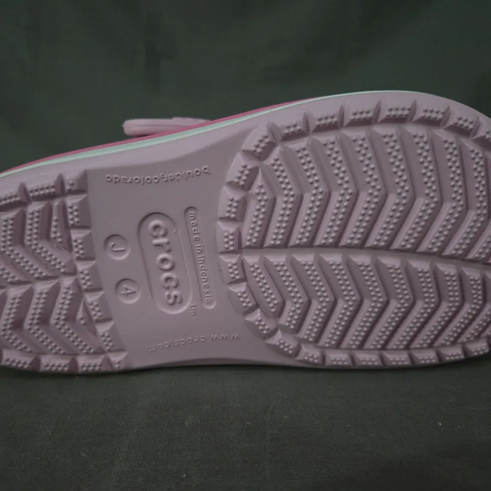 PAIR OF CROCS CROCBAND KID'S CLOGS IN PINK UK SIZE J4