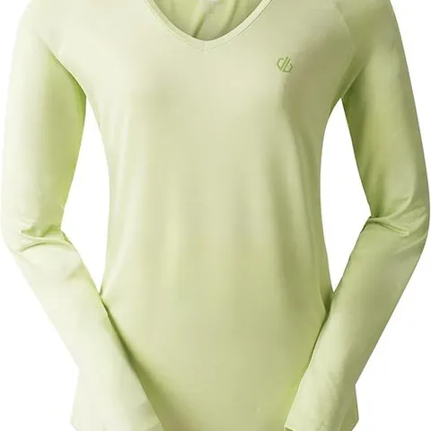 BRAND NEW DARE 2B WOMEN'S DISCERN LONG SLEEVED T-SHIRT YOGA SHIRT BUTTERFLY GREEN UK 12