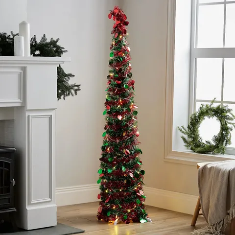BOXED HOME REFLECTIONS POP UP 5FT TINSEL TREE