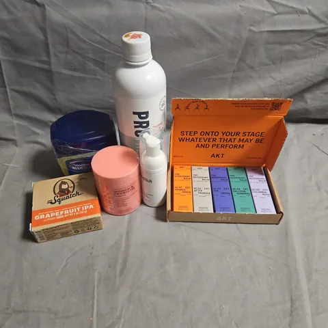 APPROXIMATEY 20 ASSORTED HEALTH AND BEAUTY PRODUCTS TO INCLUDE - HER+ WOMENS PROBIOTIC - DR SQUATCH SOAP - MEDIK8 GENTLE CLEANSE - ETC