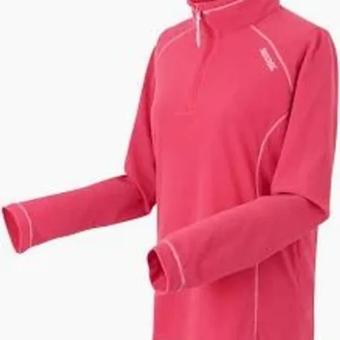 BRAND NEW REGATTA WOMENS MONTES 1/4 ZIP TOP IN RASPBERRY - UK 20