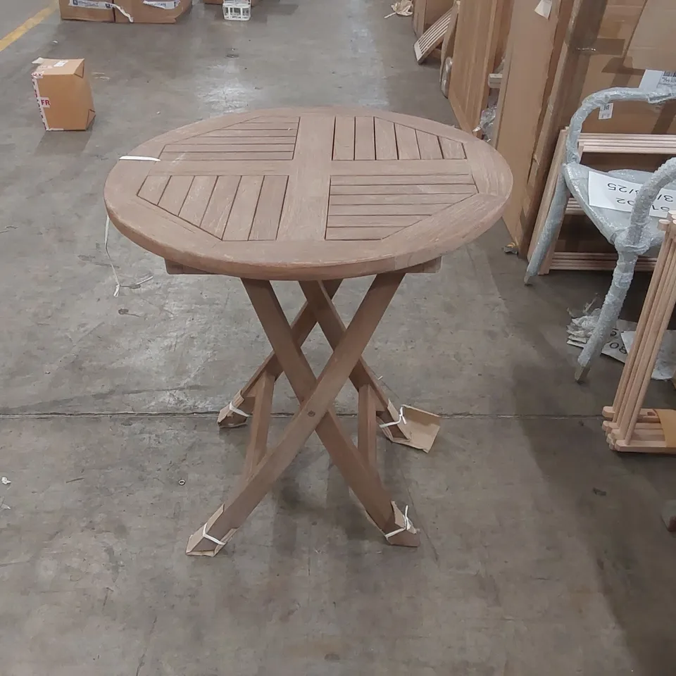 RADLEY FOLDING BISTRO TABLE ANTIQUE WASH TEAK