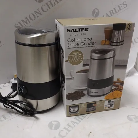 BOXED SALTER COFFEE AND SPICE GRINDER