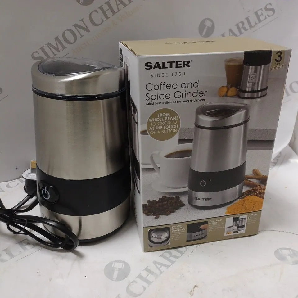 BOXED SALTER COFFEE AND SPICE GRINDER