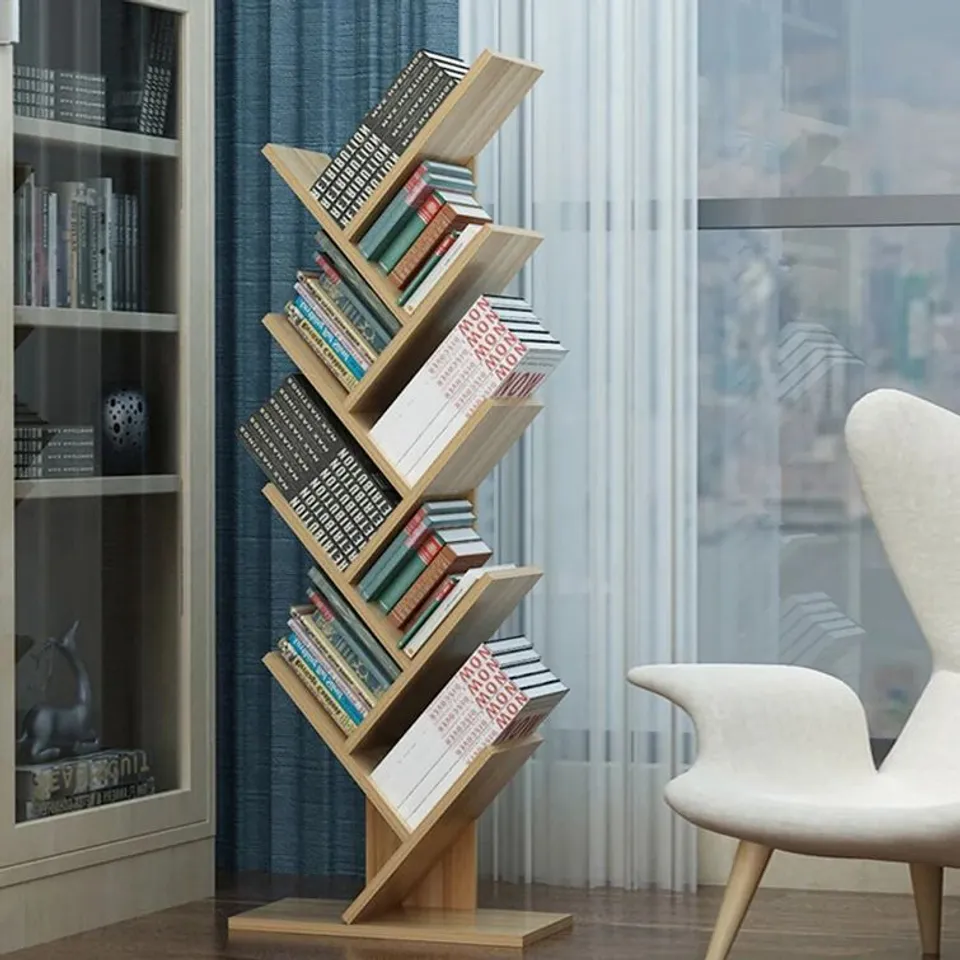 BOXED AERT 132CM H X 40CM W GEOMETRIC BOOKCASE (1 BOX)