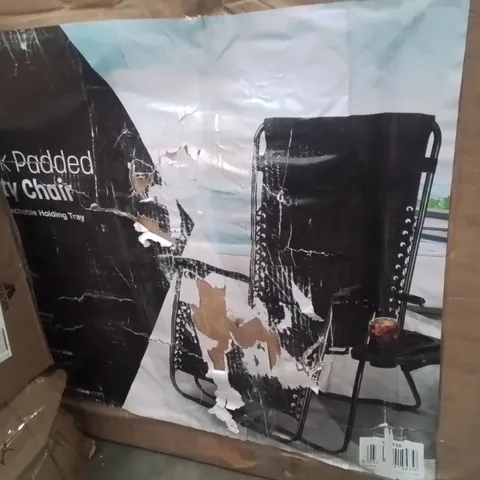 BOXED KEPLIN 2 PACK OF PADDED GRAVITY CHAIRS -BLACK-