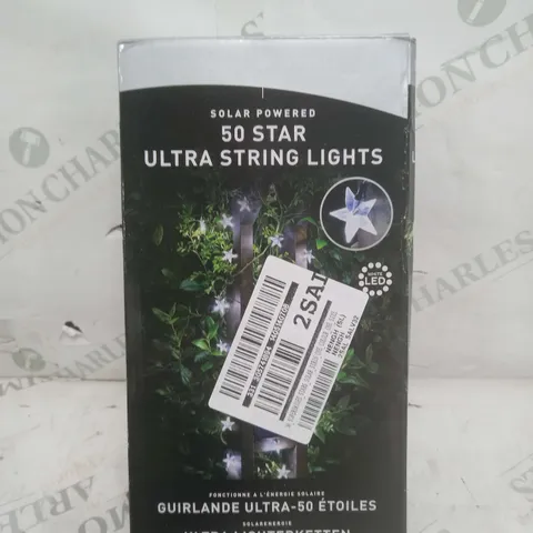 SUPER BRIGHT SOLAR POWERED 50 STAR ULTRA STRING LIGHTS