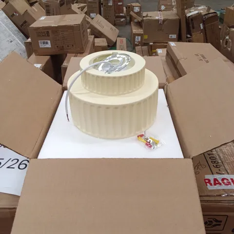 BOXED CERAMIC LIGHT SHADE - YELLOW (1 BOX)