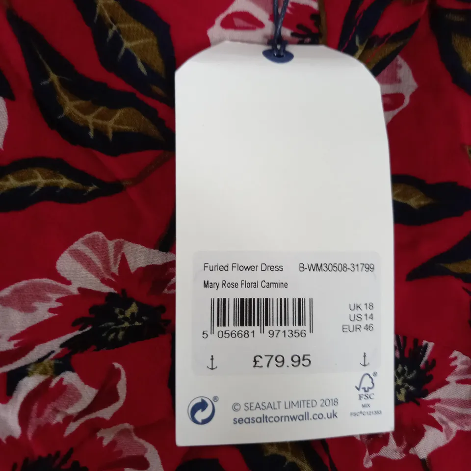 SEASALT CORNWALL FURLED FLOWER DRESS SIZE 16
