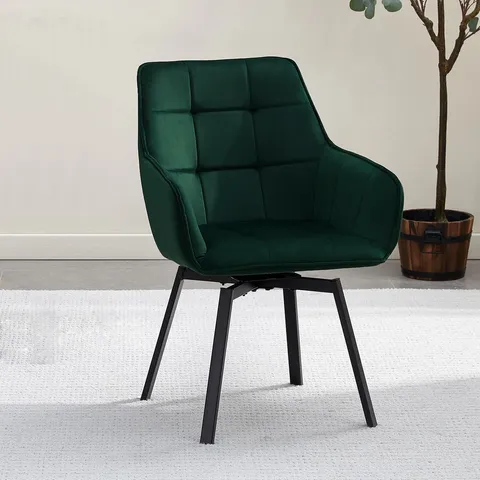 DANYL SWIVEL DINING CHAIRS[SET OF 2] [VELVET] - COLLECTION ONLY