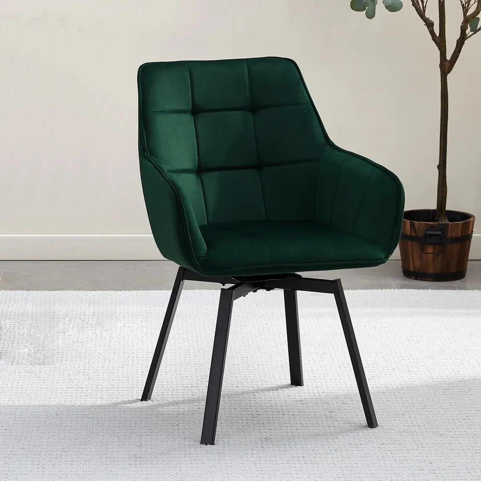 DANYL SWIVEL DINING CHAIRS[SET OF 2] [VELVET] - COLLECTION ONLY