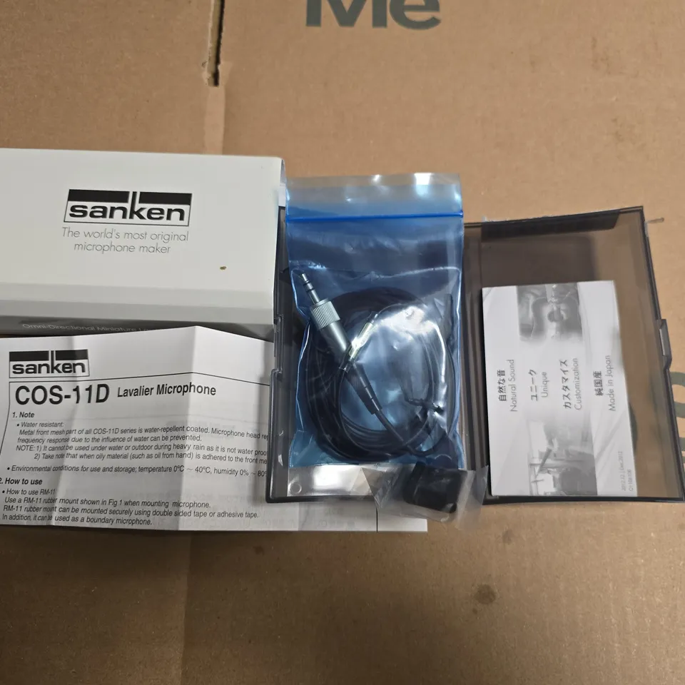 SANKEN COS-11D LAVALIER MICROPHONE – OMNI-DIRECTIONAL MINIATURE LAVALIER (BOXED)