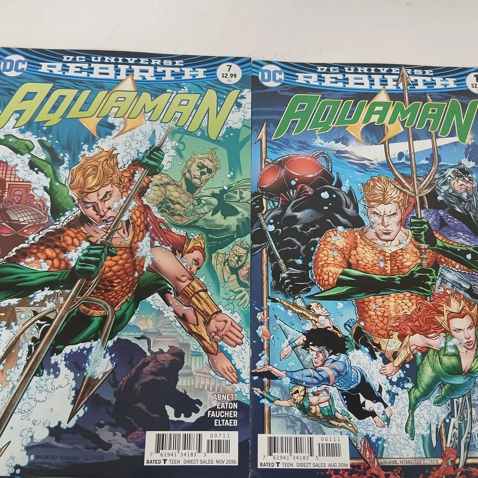 APPROXIMATELY 18 ASSORTED DC UNIVERSE REBIRTH AQUAMAN & RELATED COMICS