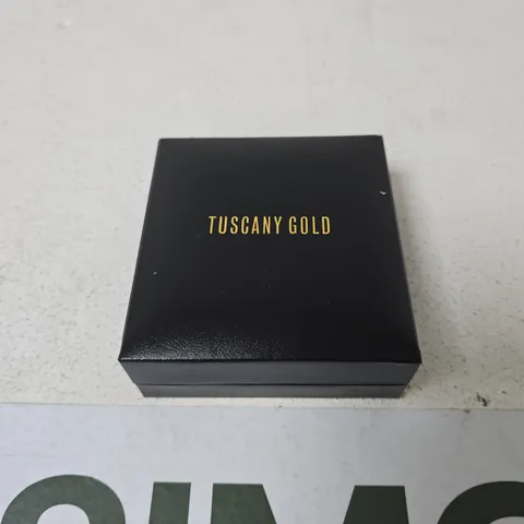TUSCANY GOLD 9CT GOLD "CROSS" EAR RINGS IN BLACK BOX