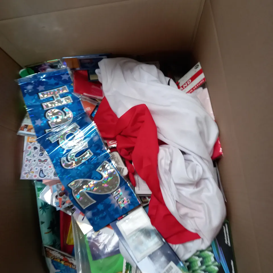 BOX OF ASSORTED TOYS TO INCLUDE ACTION FIGURES, COLOURS, TEDDY ETC