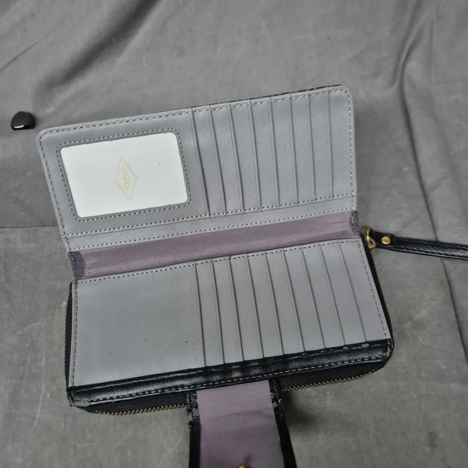 FOSSIL WALLET WITH MONOGRAM PATTERN