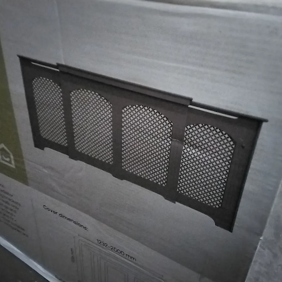 BOXED CAMBRIDGE RADIATOR COVER GREY ADJUSTABLE MEDIUM-LARGE