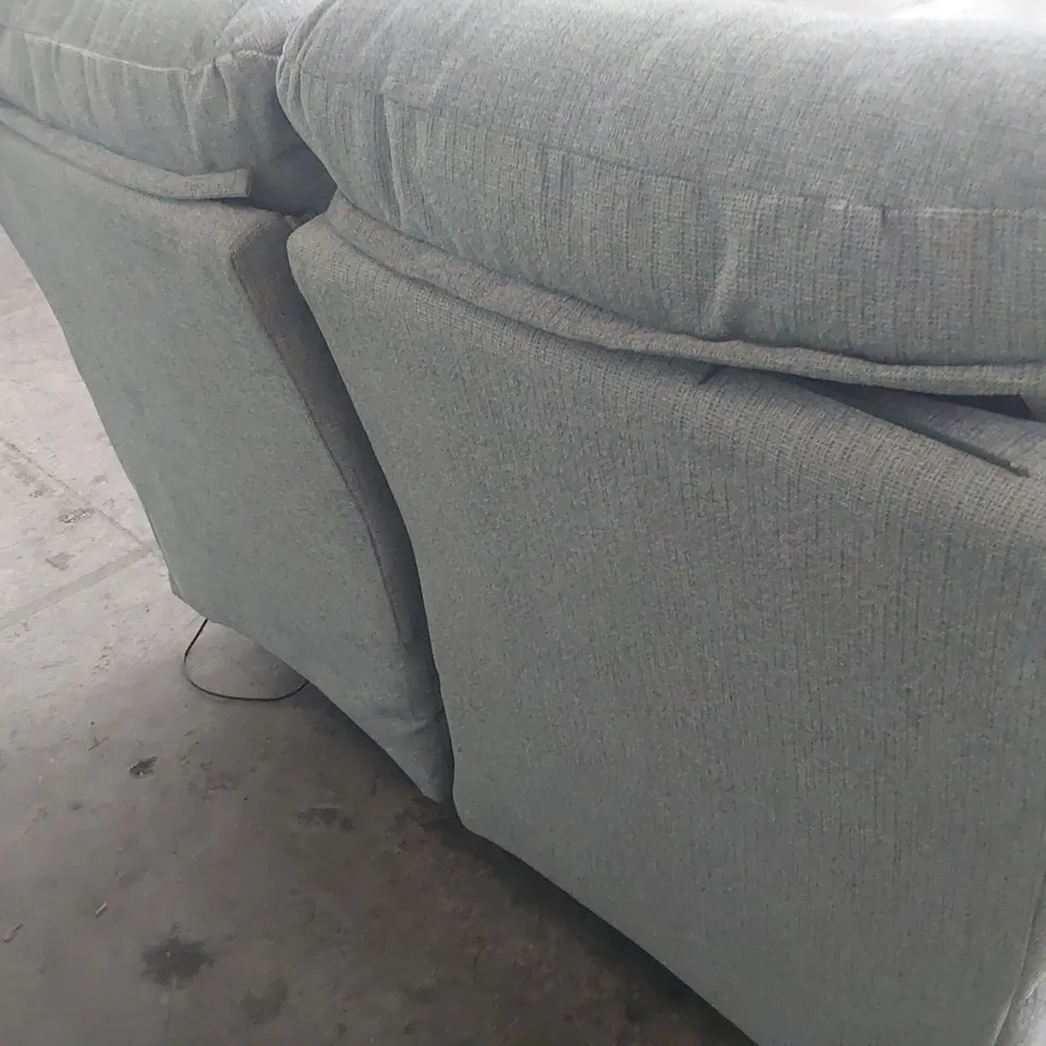 QUALITY BRITISH DESIGNER G PLAN MALVERN POWER RECLINING TWO SEATER SOFA MASCA SMOKE FABRIC