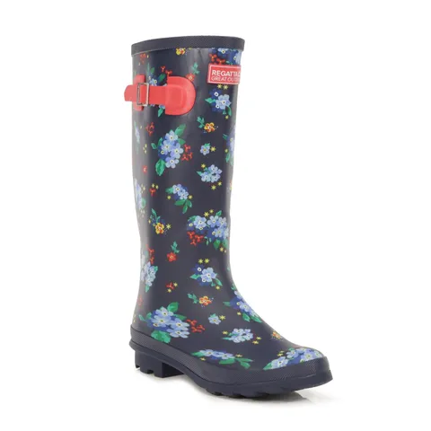 BRAND NEW REGATTA LADY FAIRWEATHER II WOMENS WELLIES IN NAVY/REBEL RED SIZE UK 4