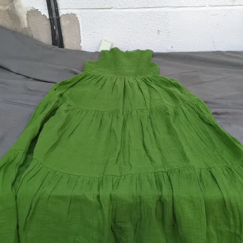 NOBODYS CHILD SLEEVELESS MAXI DRESS GREEN UK 8 