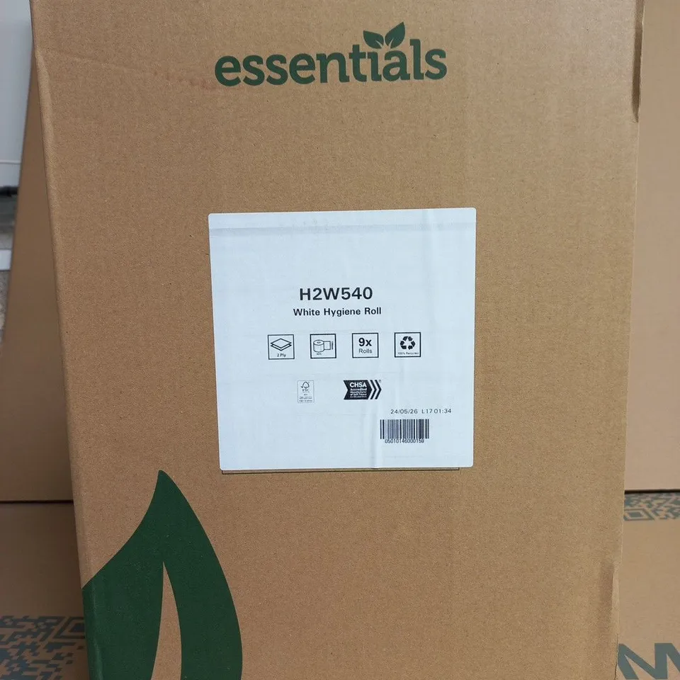 ESSNENTIALS HYGIENE ROLLS SET OF 9 WHITE H2W540