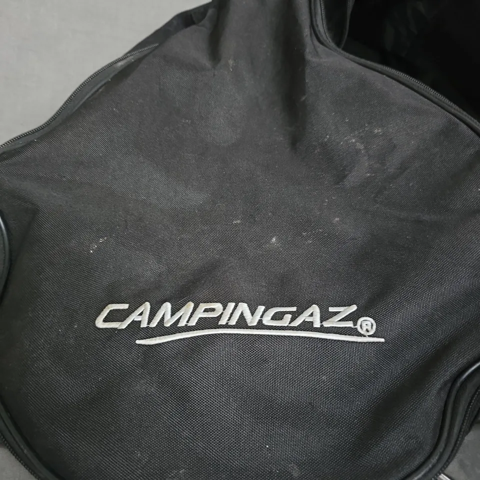 CAMPINGAZ PORTABLE GAS GRILL (BLUE) WITH CARRY BAG .