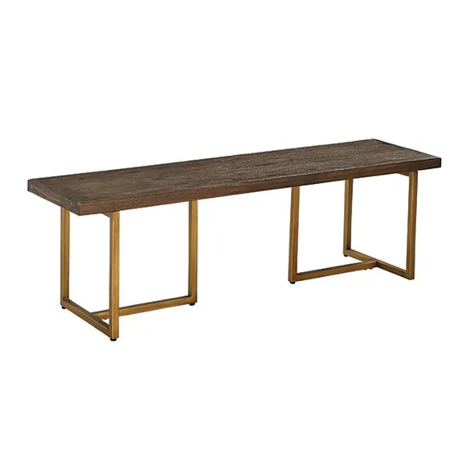 BOXED FINO DINING BENCH WITH GOLD METAL LEGS (1 BOX)