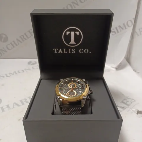 MENS TALIS CO T8120 WATCH β CHRONOGRAPH MOVEMENT β STAINLESS STEEEL STRAP β LIMITED EDITION MODEL