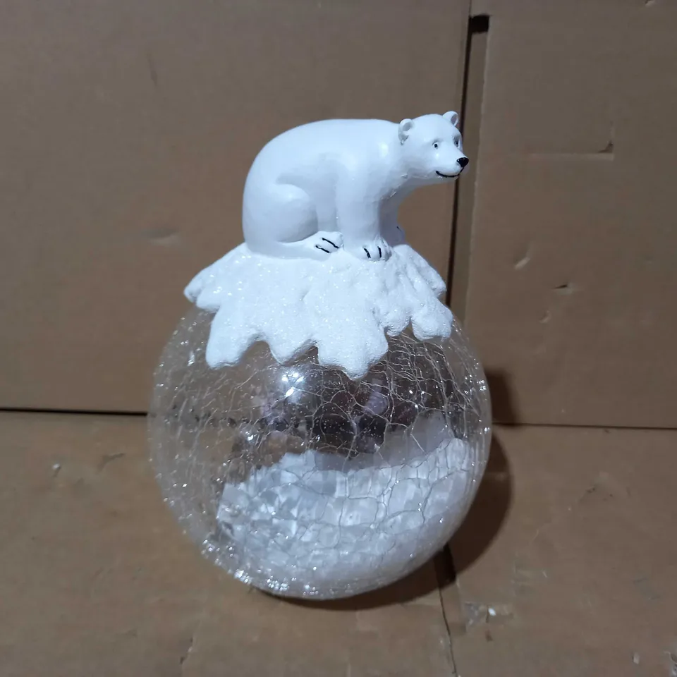 SANTA'S EXPRESS PRE-LIT FESTIVE CHARACTER CRACKLE SPHERE