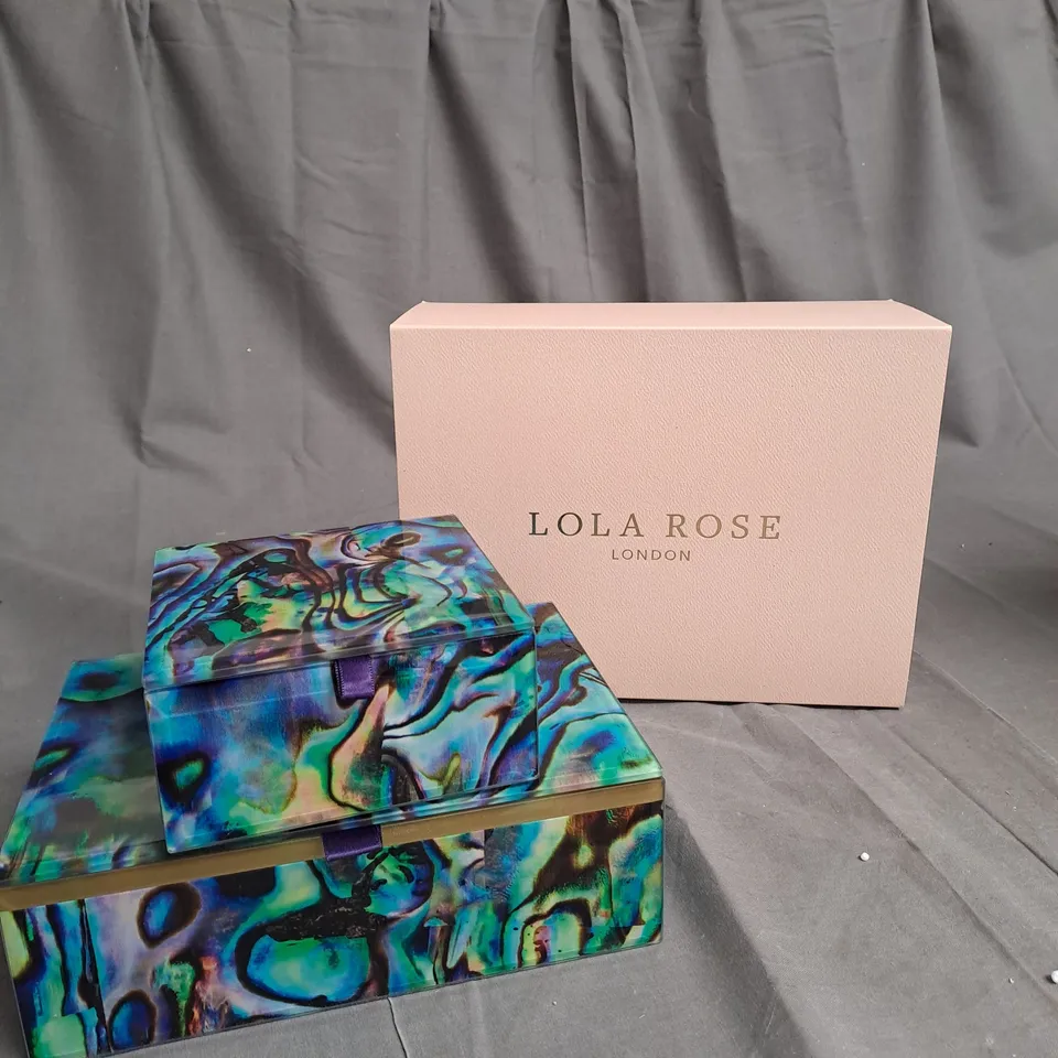 BOXED LOLA ROSE JEWELLERY STORAGE BOXES