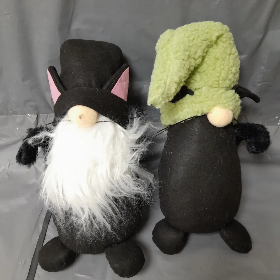 FESTIVE HALLOWEEN BLACK CAT GONKS (SET OF 2) RRP £19.99