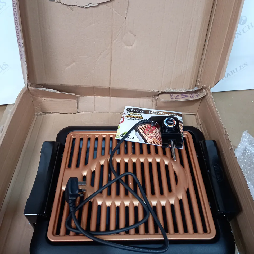 GOTHAM STEEL COPPER NON-STICK ELECTRIC INDOOR GRILL 
