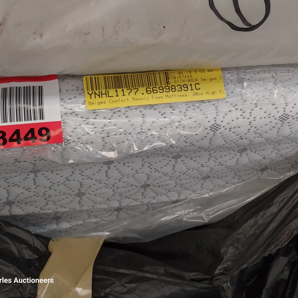 BAGGED NEIGES COMFORT MEMORY FOAM 4'6" DOUBLE MATTRESS 