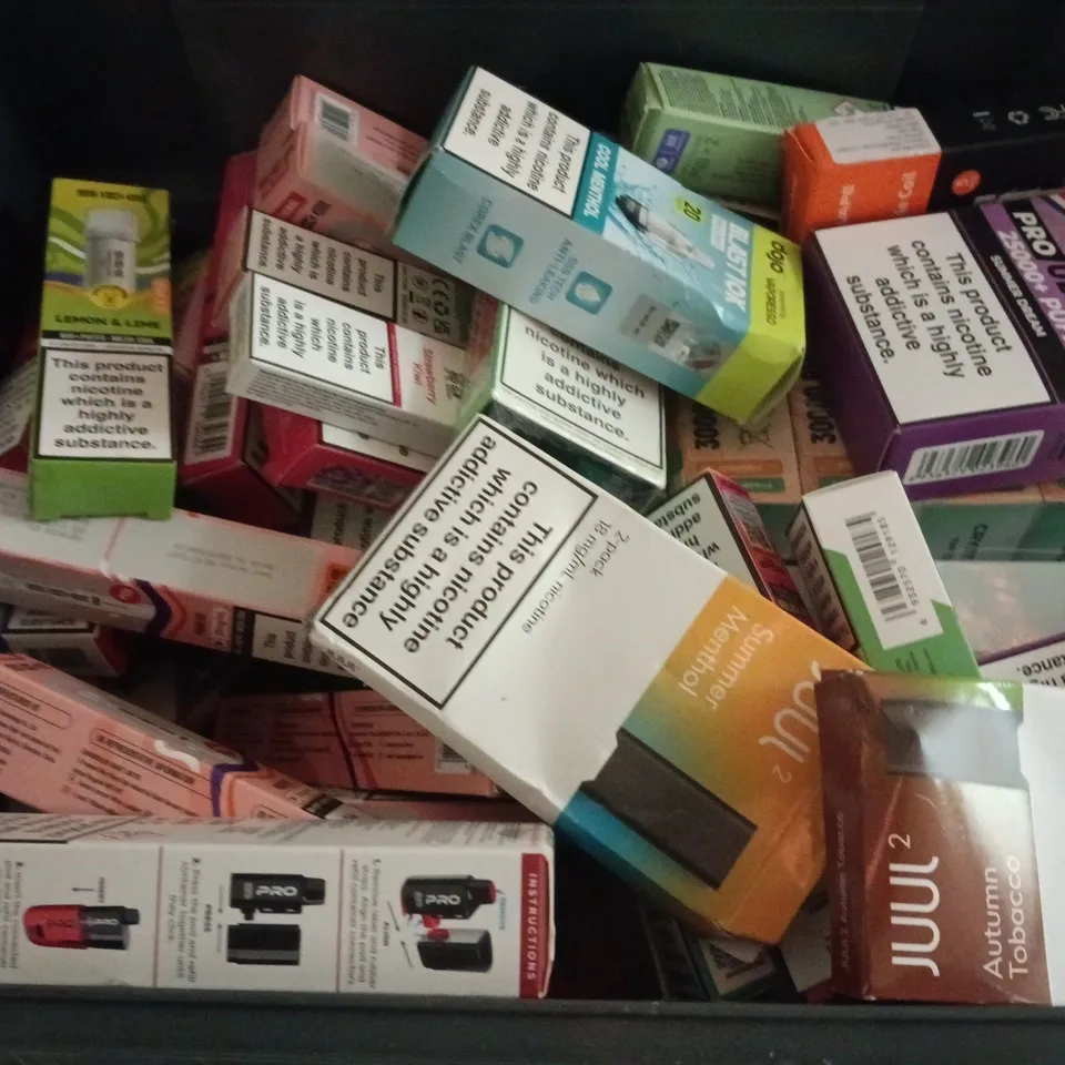 APPROXIMATELY 20 ASSORTED E-CIGARETTE PRODUCTS TO INCLUDE BRANDS SUCH AS IVG, LOST MARY, DOJO, ETC - COLLECTION ONLY