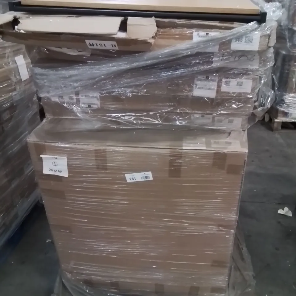 PALLET CONTAINING LARGE QUANTITY OF FOLDING WORK DESKS