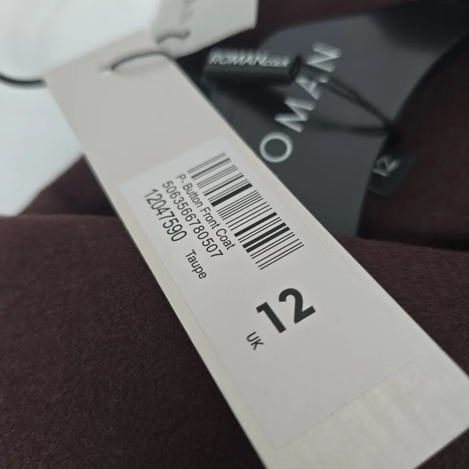 ROMAN PETITE COAT – TAUPE, UK 12