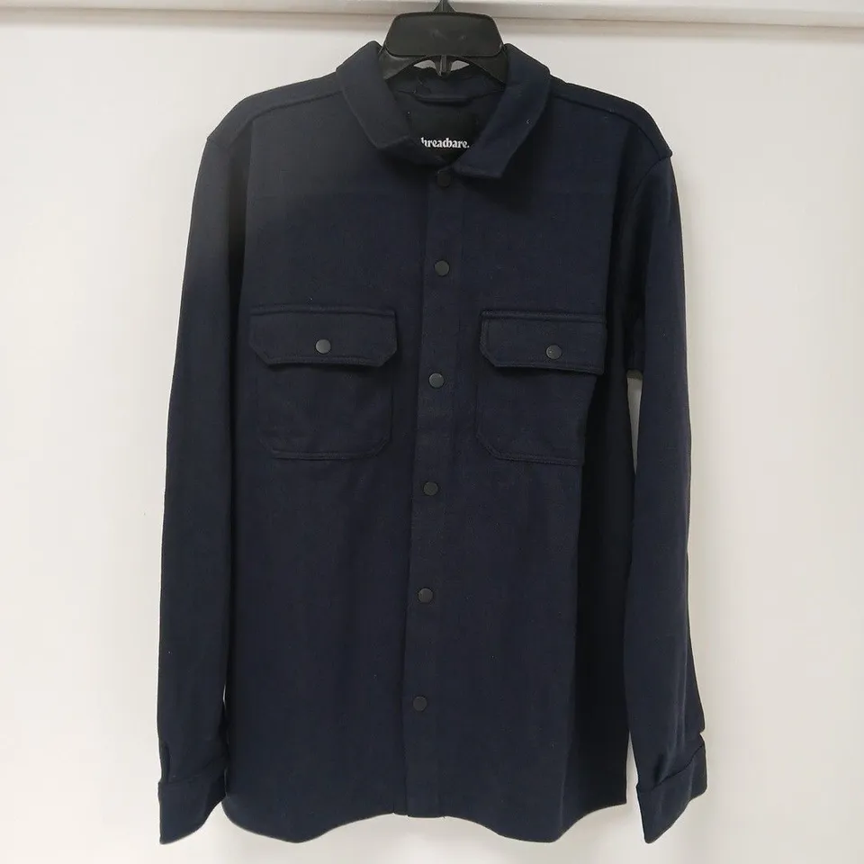 THREADBARE NAVY SHIRT JACKET, MEN'S, SIZE M